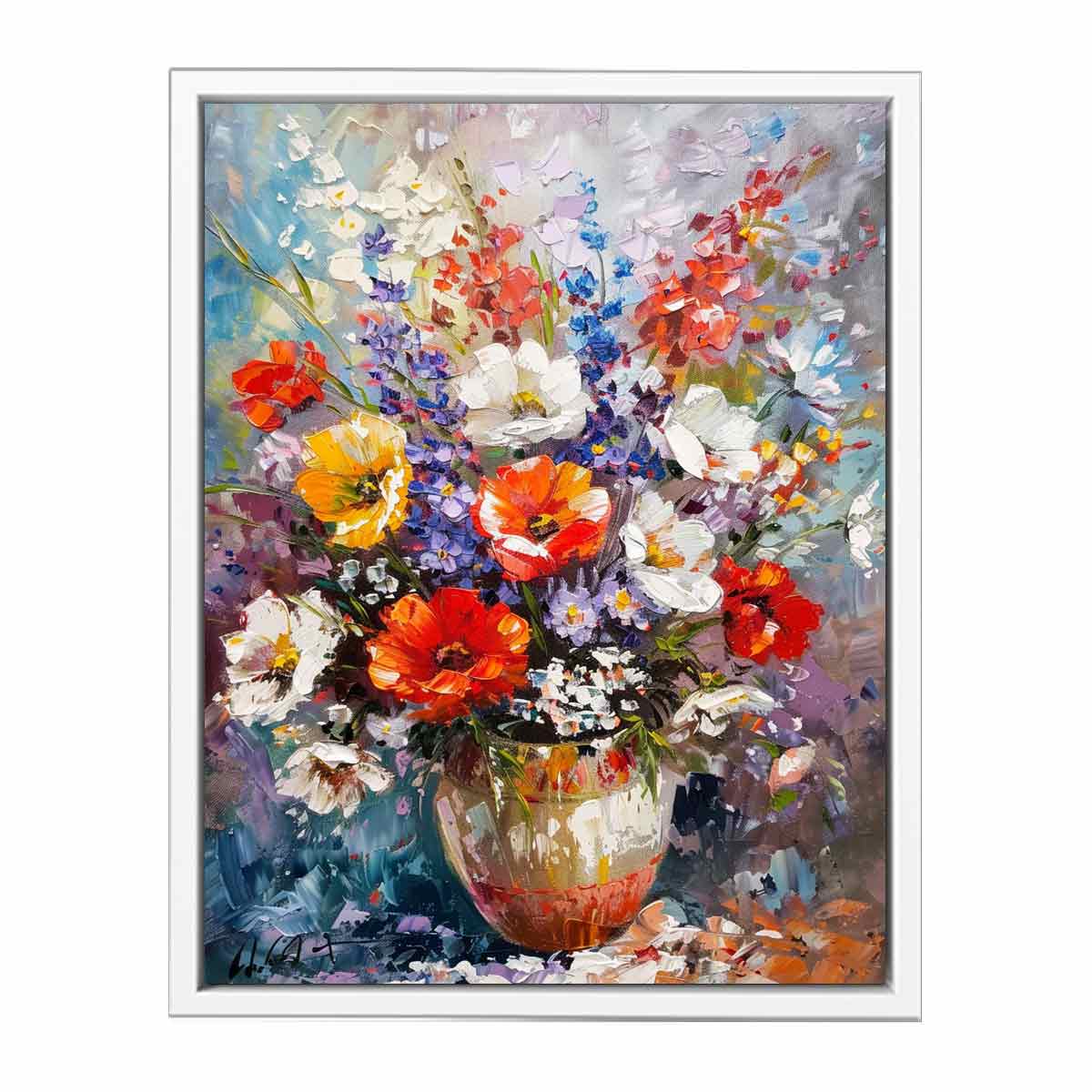 Flowers Knife Painting Framed Print