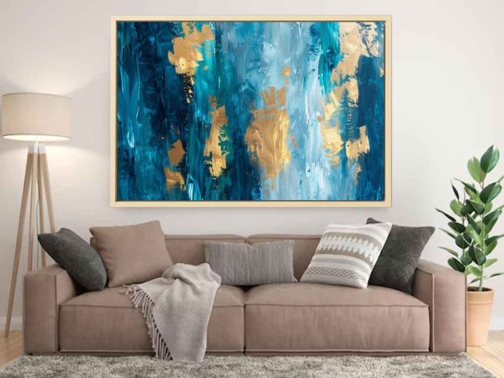 Abstract Gold Luxury Painting canvas Print