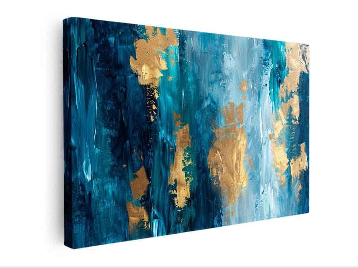 Abstract Gold Luxury Painting canvas Print