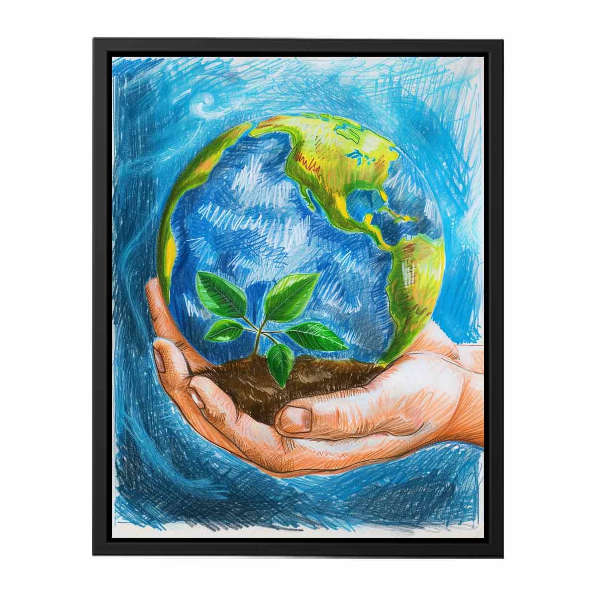 Save Earth Painting   Canvas Print