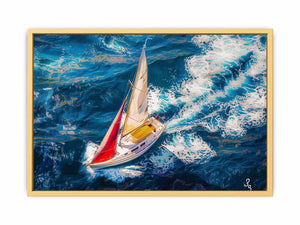 Sailing Boat  Streched canvas