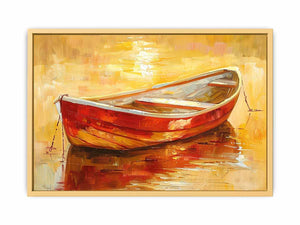 Boat in Sunset  Streched canvas