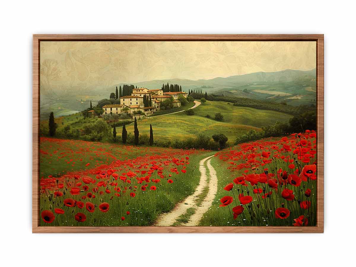 Beautiful Field Of Poppies  Poster