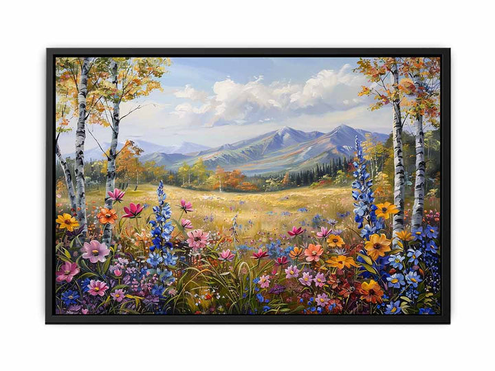 Flowers Landscape  Canvas Print