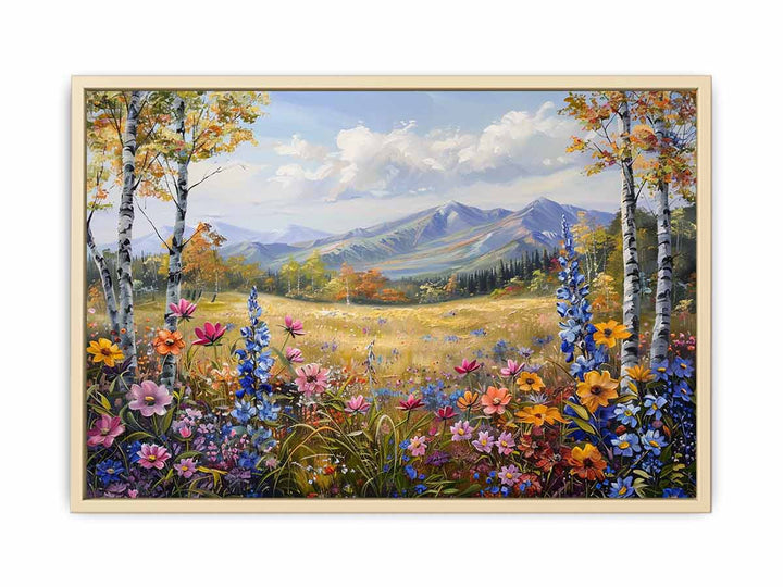 Flowers Landscape  Art Print