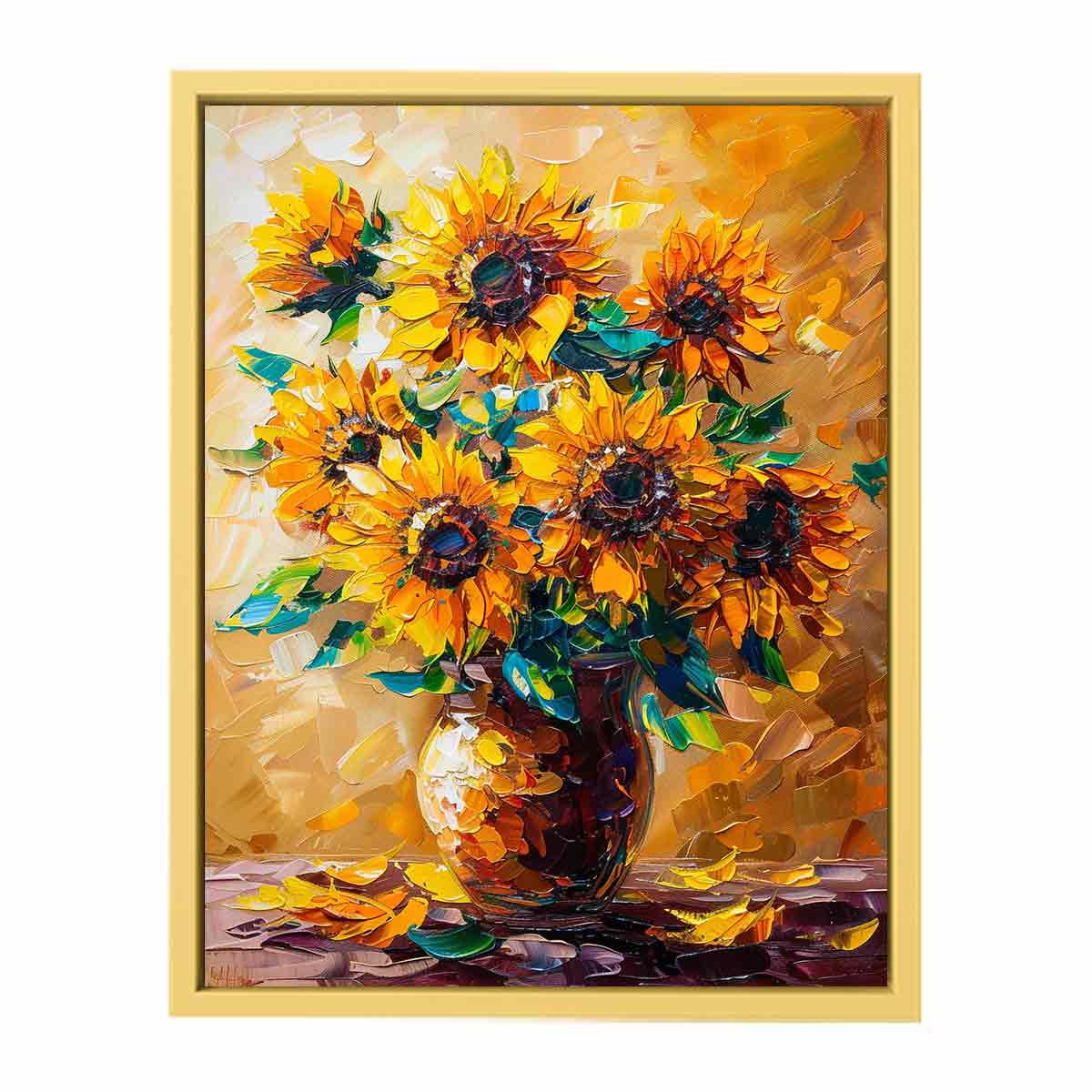 Vase Of Sunflowers  Streched canvas