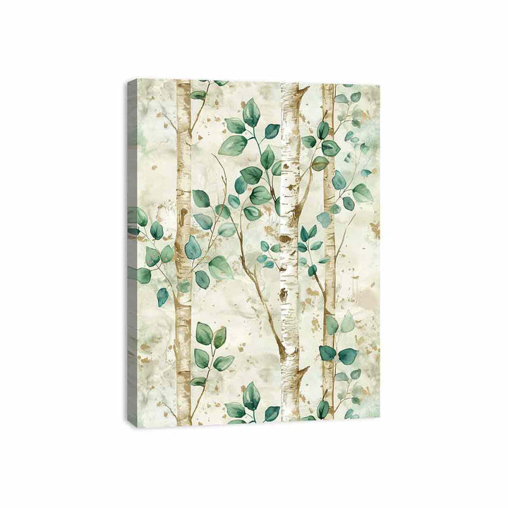 Birchtree Watercolor Painting