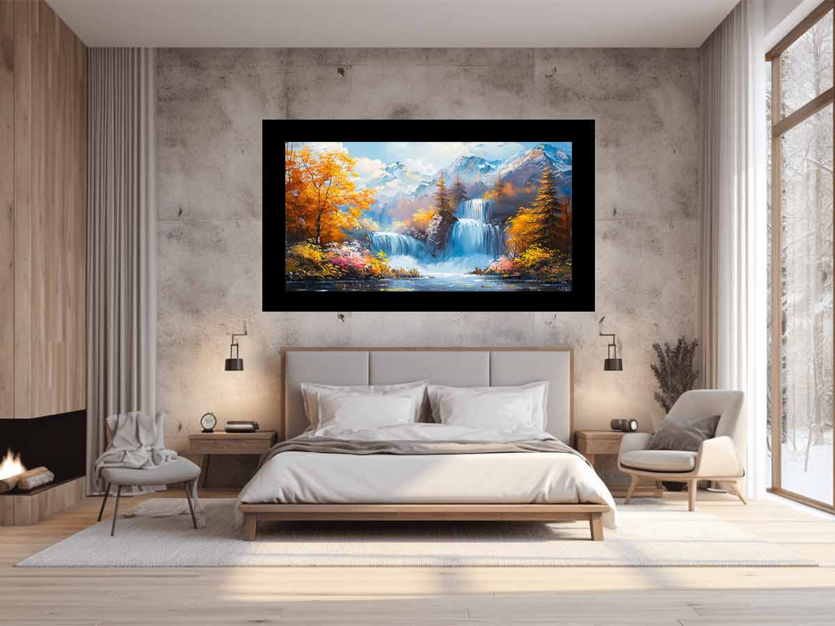 Waterfall Landscape Painting