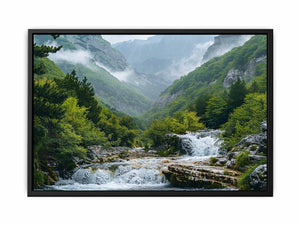 Valley Waterfall  Canvas Print