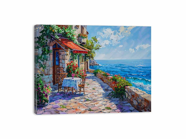 Italian beach cafe Painting