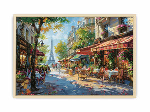 Pairs Street Painting  Art Print