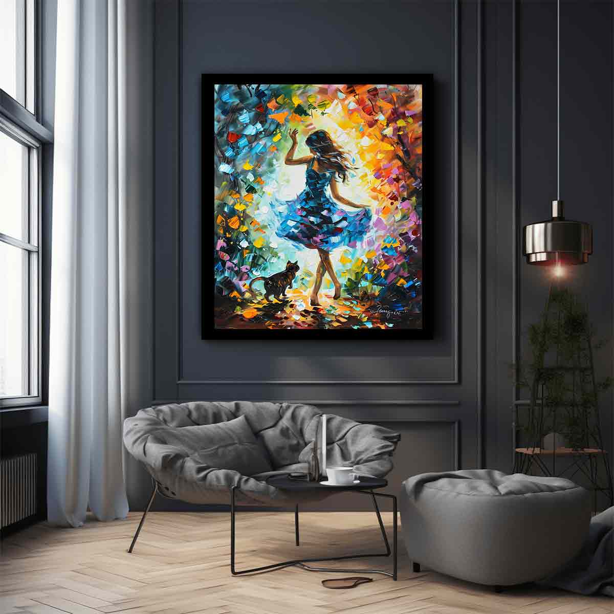 Dance With My Cat Painting