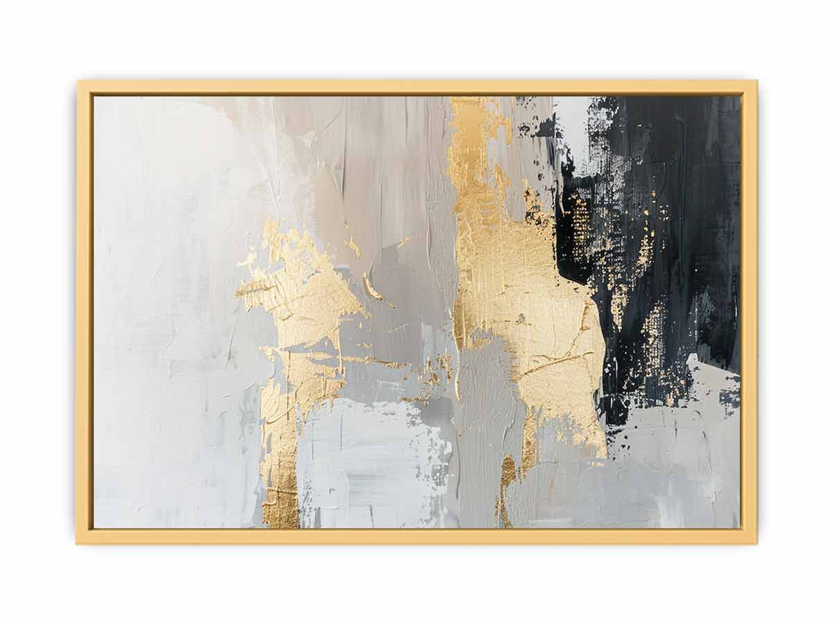 Black Gold Abstract  Streched canvas