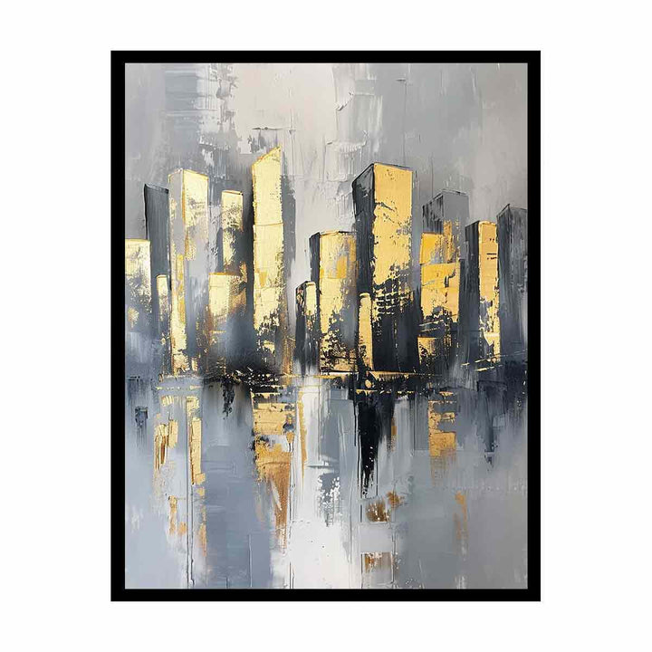 Cityscape Buildings Art  Canvas Print