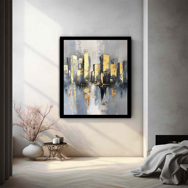 Cityscape Buildings Art Painting
