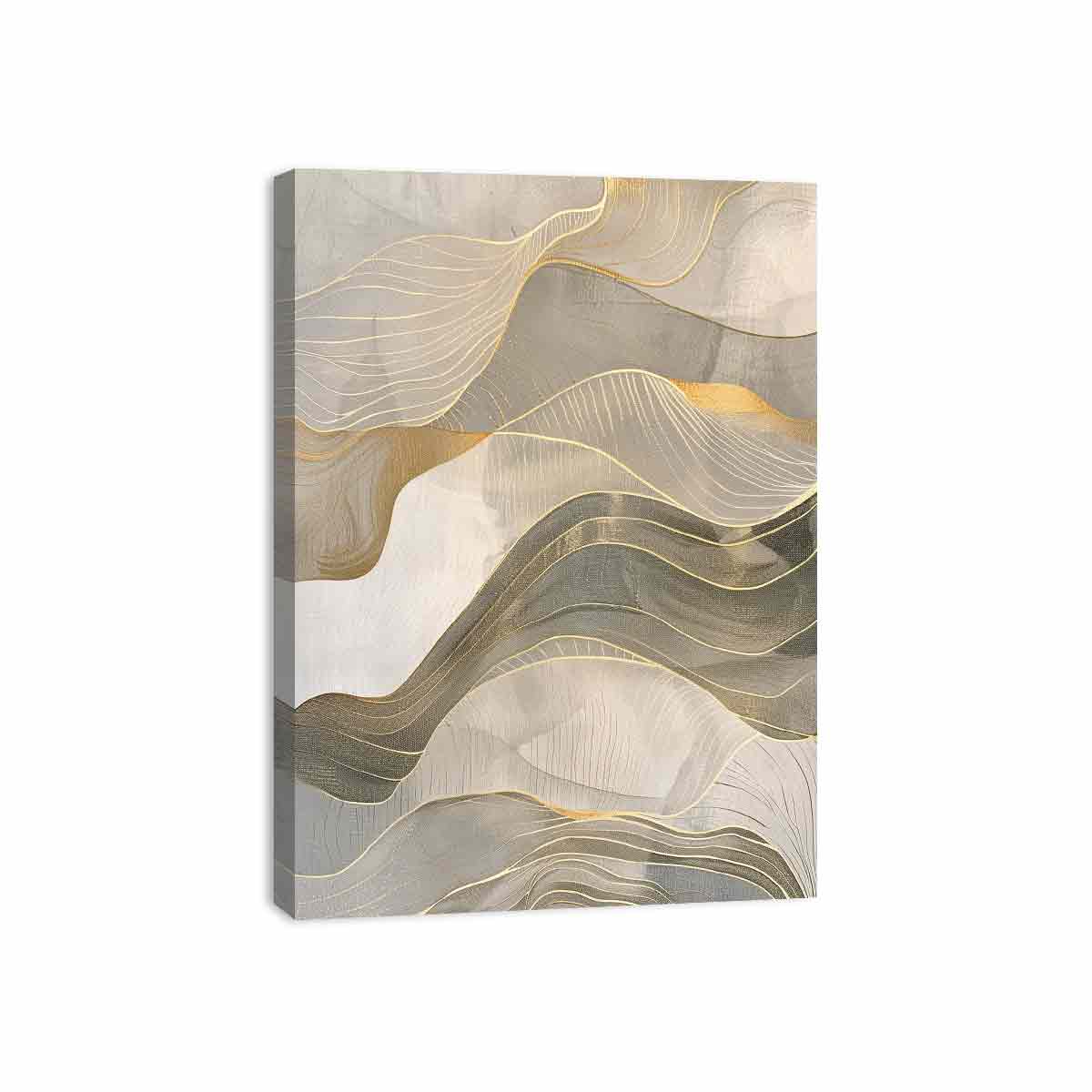 Gold Waves Painting