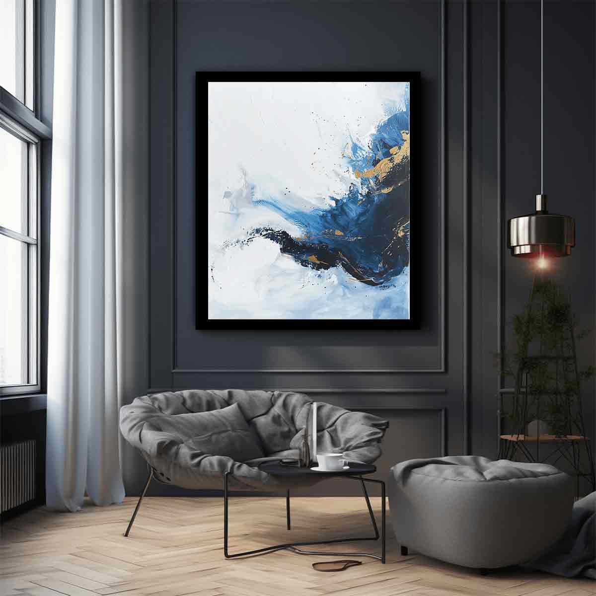 Blue Gold Art  Painting