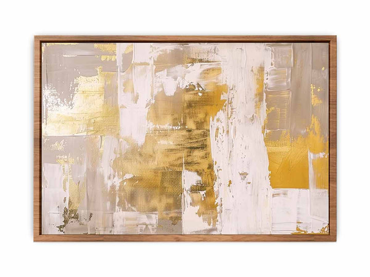 White Gold Abstract Art Poster