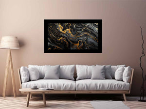 Black Gold  Marble Art Painting