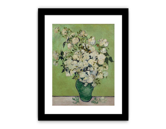 Vase Of Roses By Van Gogh Framed Print