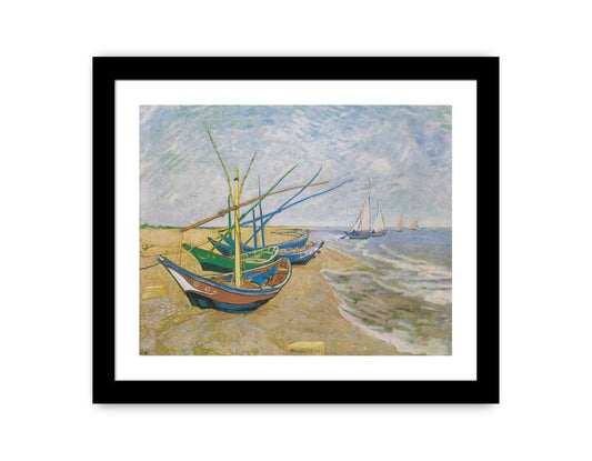 Fishing Boats At Sainte-Marie By Van Gogh Framed Print