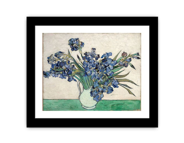 Irises In Vase Painting By Van Gogh Framed Print