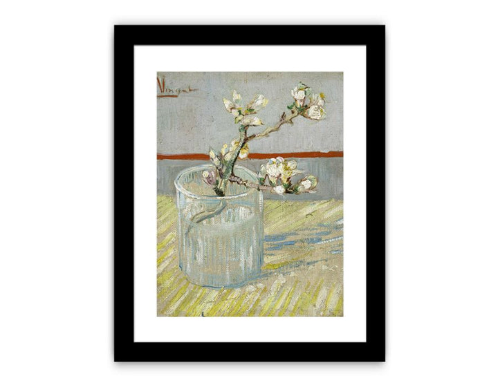 Sprig Of Flowering Almond In A Vase By Van Gogh Framed Print