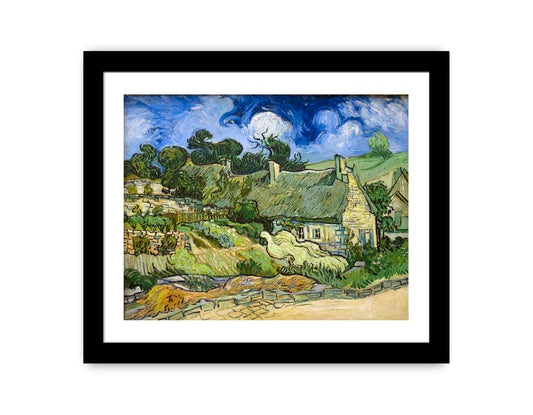 Thatched Cottages At Cordeville By Van Gogh Framed Print