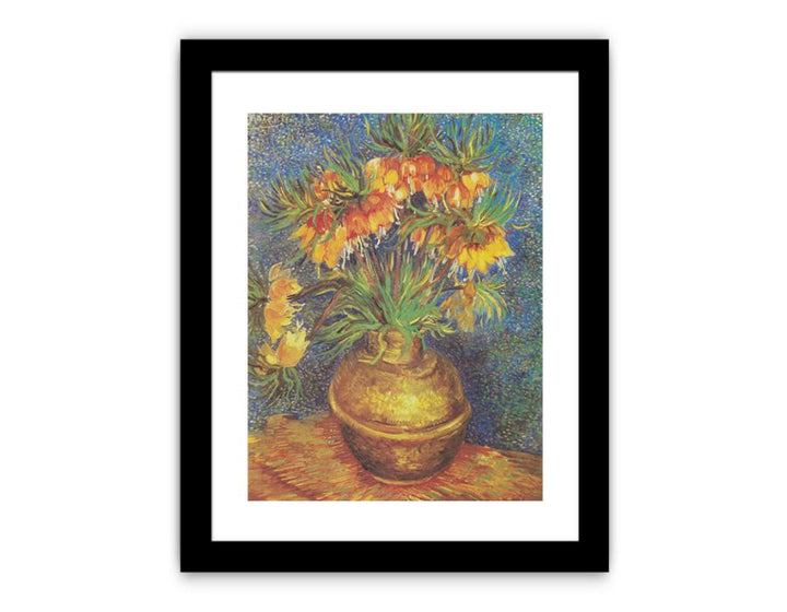 Flowers In Copper Vase By Van Gogh Framed Print