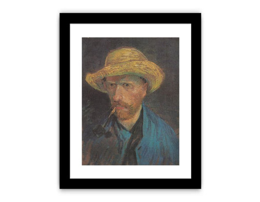 Self Portrait With Hat Painting of Van Gogh Framed Print