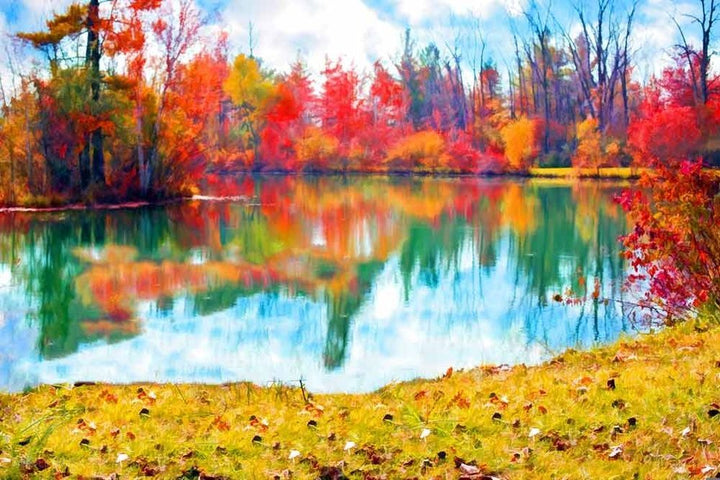 Fine Art Lake Painting 