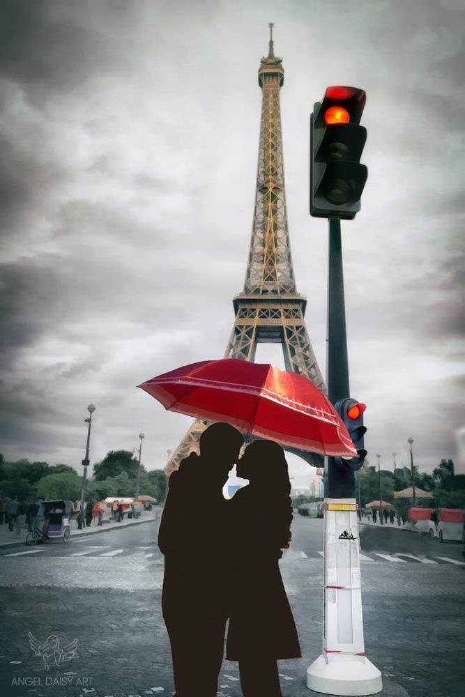 Eiffel Tower Love Painting