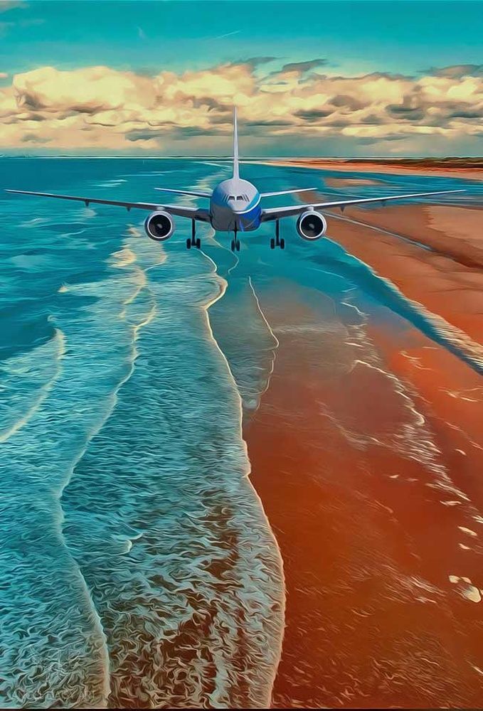 Beach flight Painting 