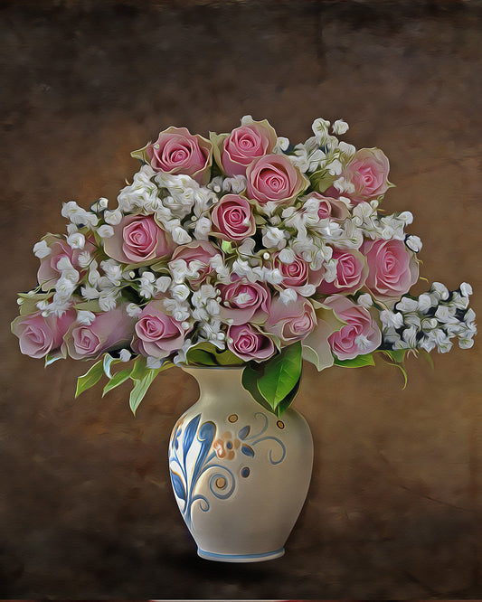 Rose Vase Painting 
