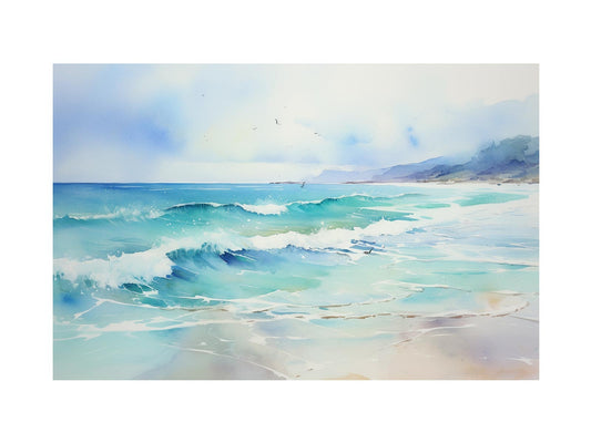Watercolor Beach Painting