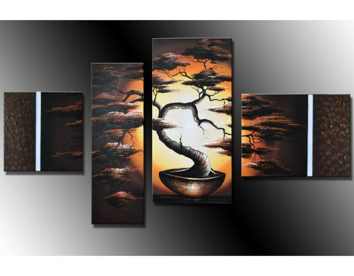 4 Panel Tree Painting 