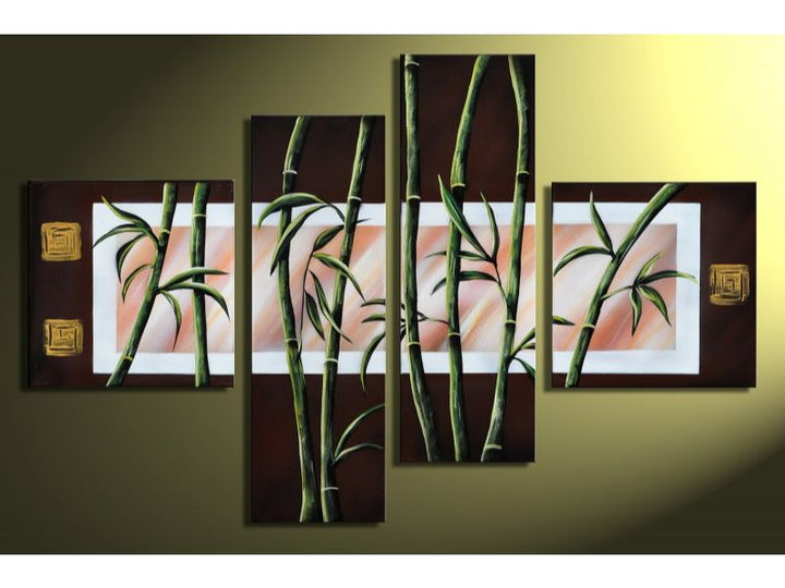 Bamboo 4 Panel Painting 