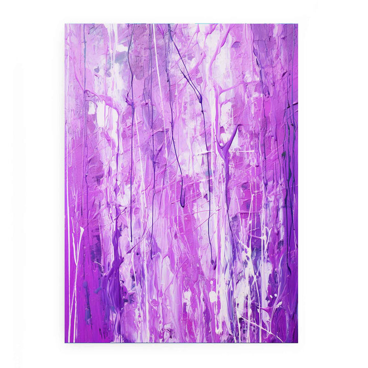 Painting Purple Color Drips 