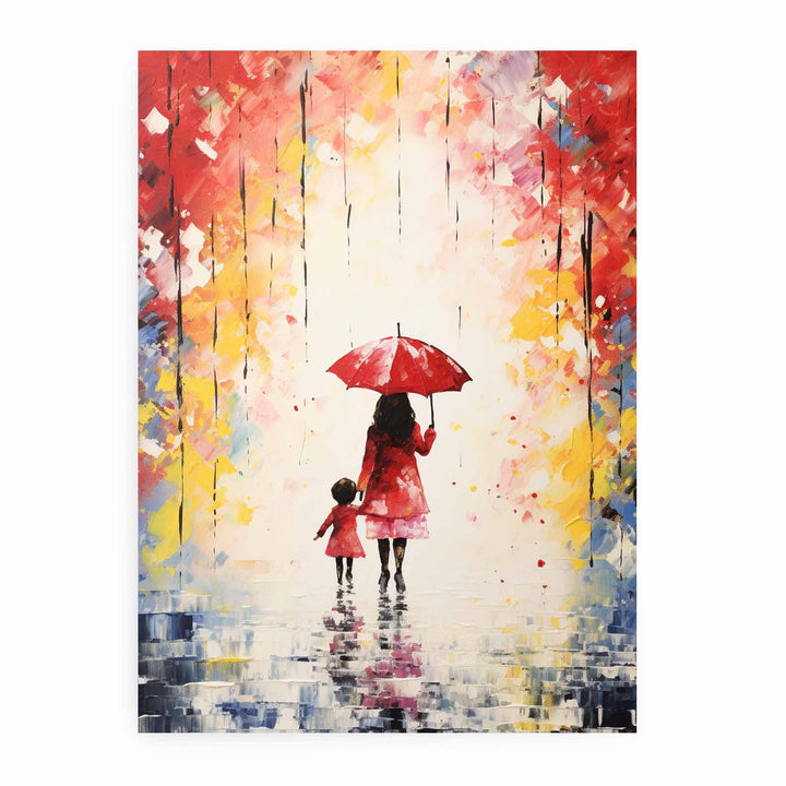 Kid Umbrella Art Painting 