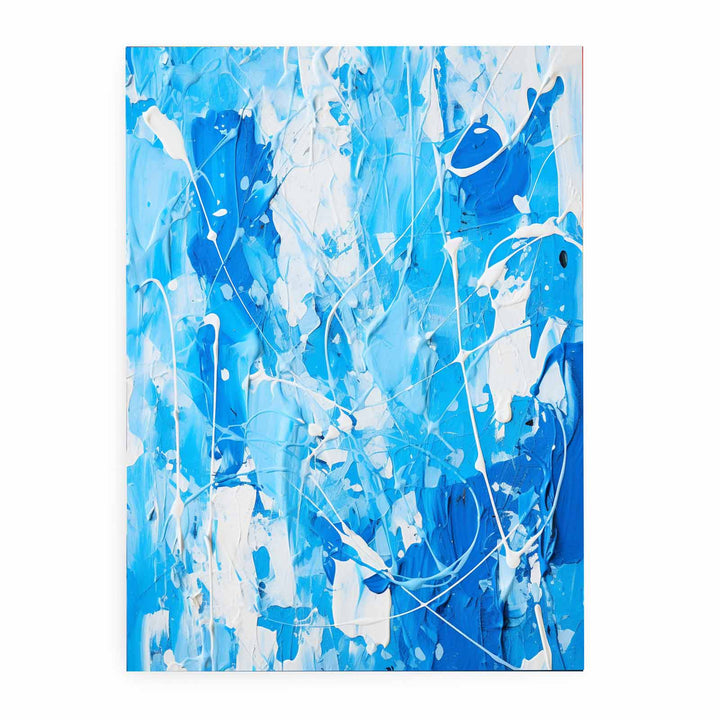 Blue White Art Painting 