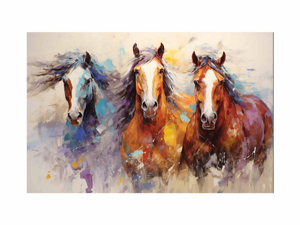 Horses Modern Art Painting 