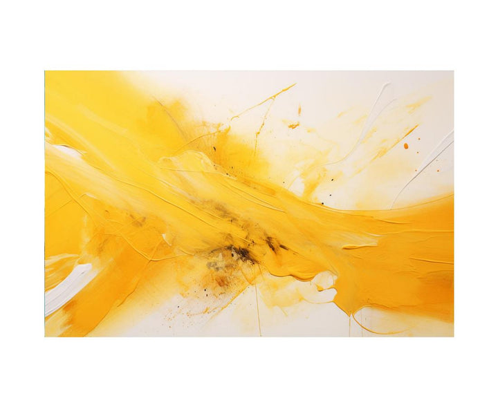 Knife Art Yellow Abstract Painting