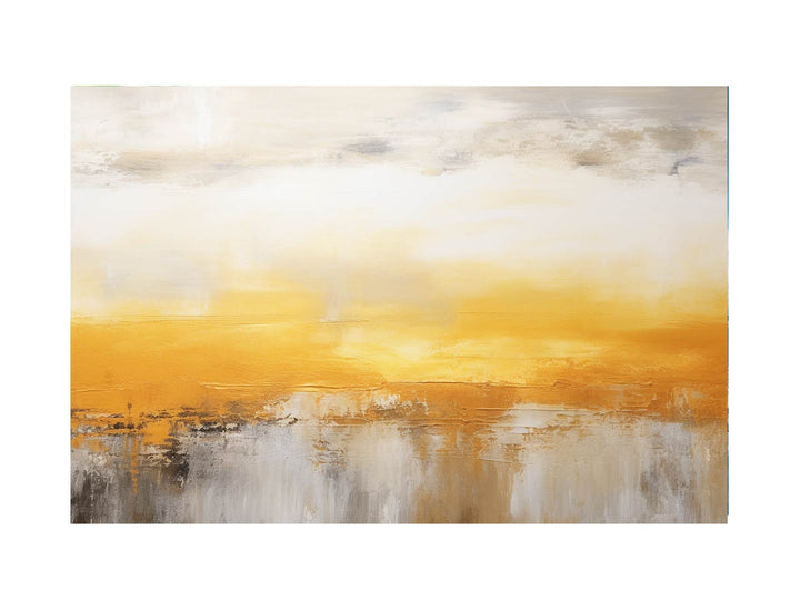 Abstract Yellow Brown Painting