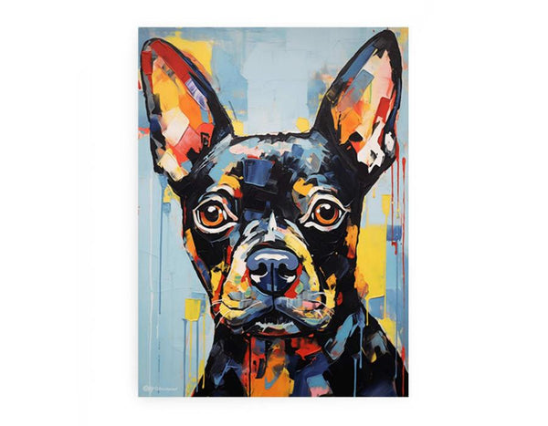 Dog Black Modern Art Painting 